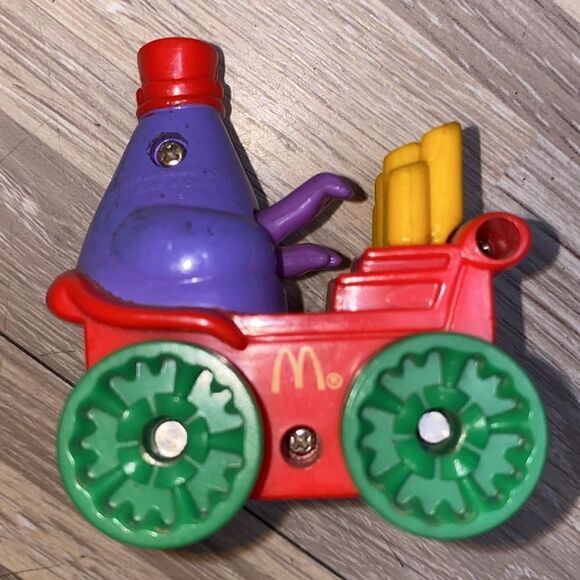 McDonald's Circus GRIMACE ON CALLIOPE Elephant Circus Fries toy - Picture 4 of 9